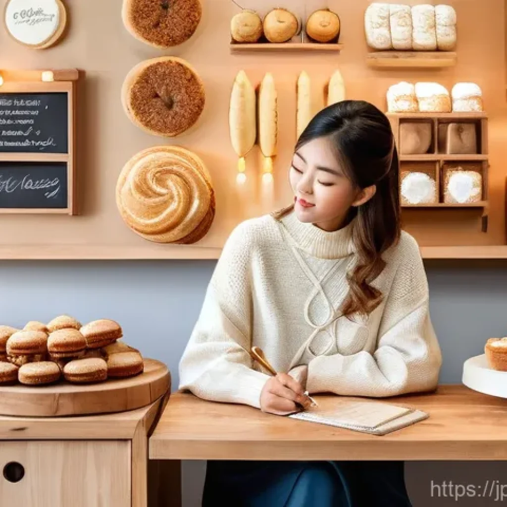 제과 기능사 취득을 위한 동기 부여 방법 - **Aspirational Confectioner's Vision Board:** A bright, high-definition image featuring a young Japa...