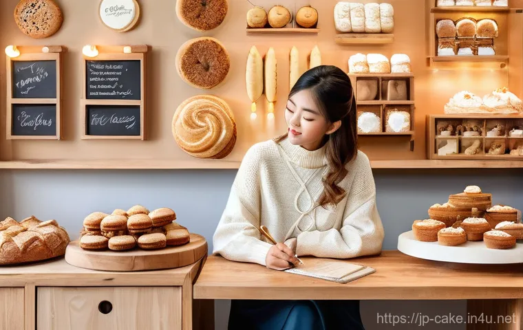 제과 기능사 취득을 위한 동기 부여 방법 - **Aspirational Confectioner's Vision Board:** A bright, high-definition image featuring a young Japa...