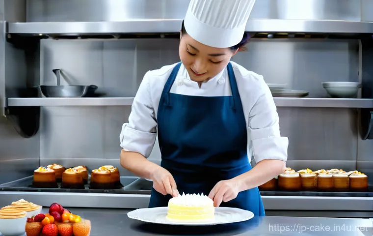 제과 기능사 취득을 위한 동기 부여 방법 - **Aspirational Confectioner's Vision Board:** A bright, high-definition image featuring a young Japa...